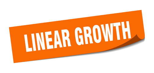 linear growth sticker. square isolated label sign. peeler