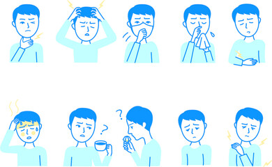 新型コロナウイルス感染症状男性