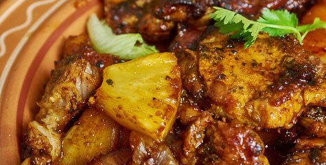 Pork  caramelised pineapple adobo