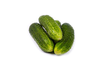 fresh cucumbers isolate on white background
