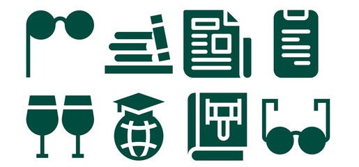reading icon set