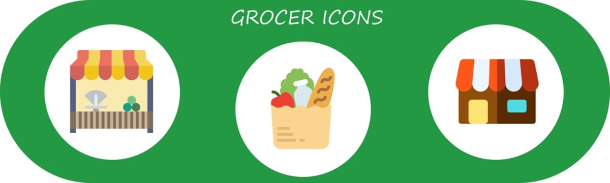 Grocer Icon Set