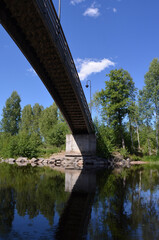 Travel on boat by Halden Canal. Orje,Norway