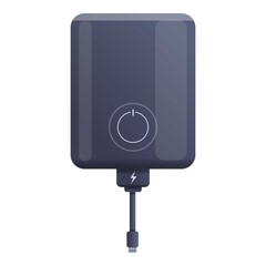 Device power bank icon. Cartoon of device power bank vector icon for web design isolated on white background