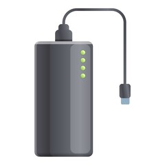 Ebook power bank icon. Cartoon of ebook power bank vector icon for web design isolated on white background