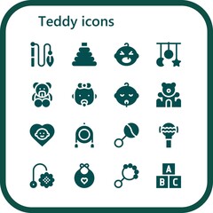 teddy icon set