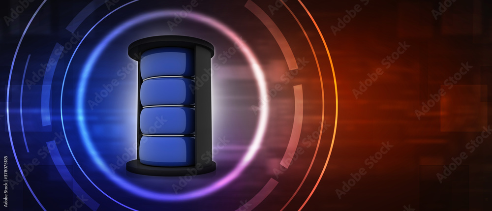 Poster 3d rendering database storage data base