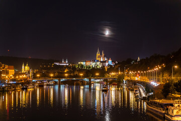 Fototapeta na wymiar Panoramic view of Prague in the Czech Republic