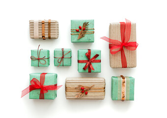 Collection Of Colorful Christmas Gifts - 378075103