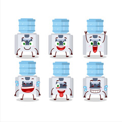 Cartoon character of water cooler with smile expression