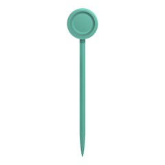 Green toothpick icon. Cartoon of green toothpick vector icon for web design isolated on white background