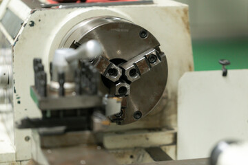 Machine part with pneumatic equipment and hydraulic system, electric part and a mechanical device for manufacturing in the industrial factory