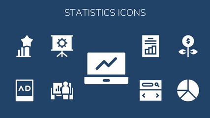 statistics icon set