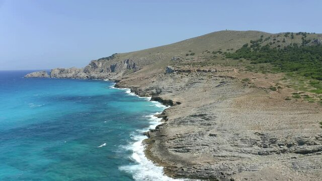 Cliffs at Cala Agulla, Cala Mesquida, Mallorca, Spain