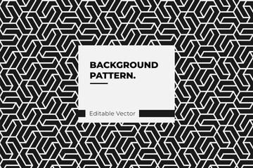 pattern background hexagonal line black and white for fashion and interior design