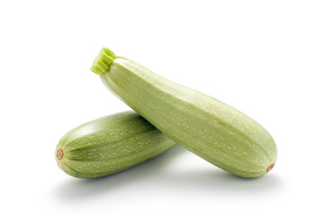 zucchini or marrow isolated on white background