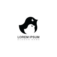 CHICK logo minimalist icon template monoline color line creative