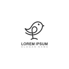 CHICK logo minimalist icon template monoline color line creative