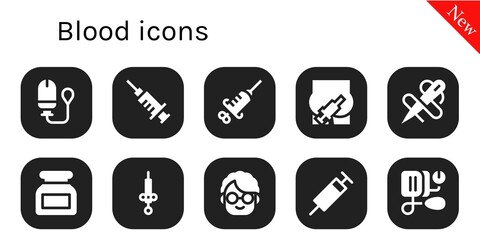 blood icon set