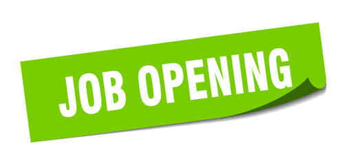 job opening sticker. square isolated label sign. peeler