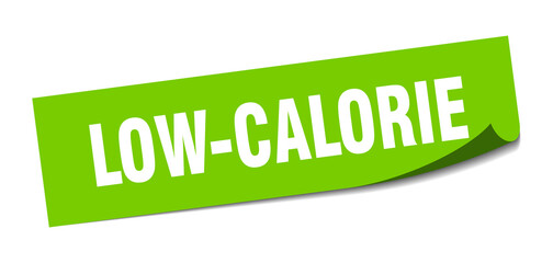 low-calorie sticker. square isolated label sign. peeler