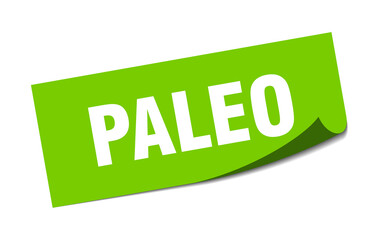 paleo sticker. square isolated label sign. peeler