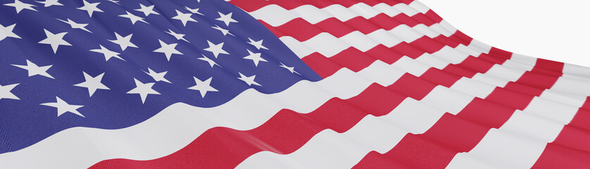 patriotic usa flag map concept digital banner 3d
