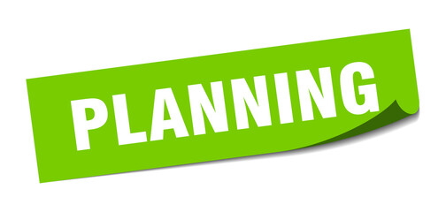 planning sticker. square isolated label sign. peeler