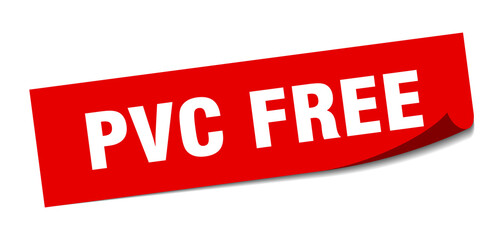 pvc free sticker. square isolated label sign. peeler