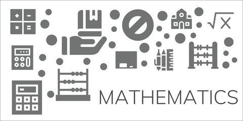 mathematics icon set
