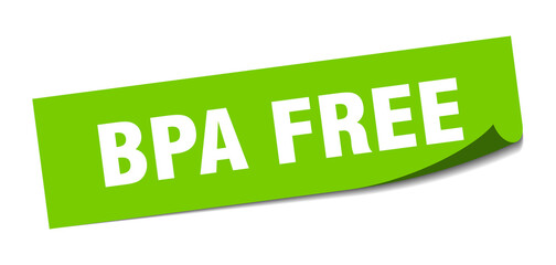 bpa free sticker. square isolated label sign. peeler