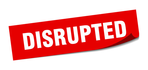 disrupted sticker. square isolated label sign. peeler