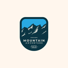 Mountain ice logo template. Vector logo