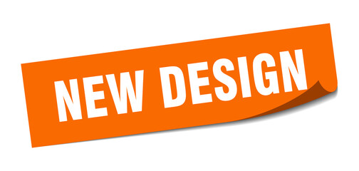 new design sticker. square isolated label sign. peeler