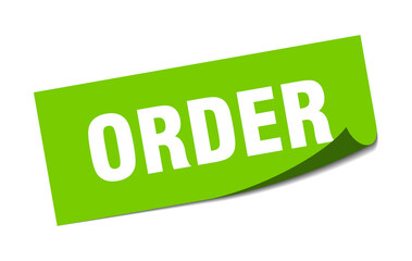 order sticker. square isolated label sign. peeler