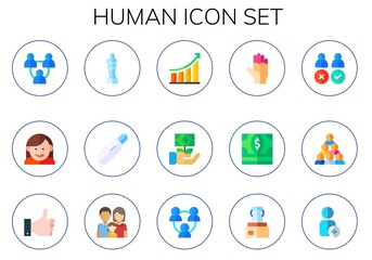Modern Simple Set of human Vector flat Icons