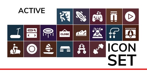 active icon set