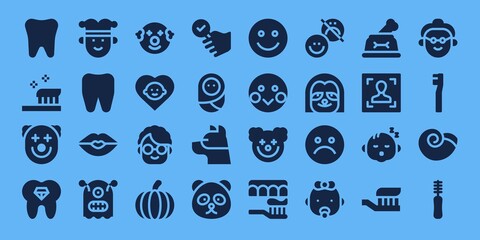 Modern Simple Set of smile Vector filled Icons