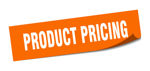 product pricing sticker. square isolated label sign. peeler
