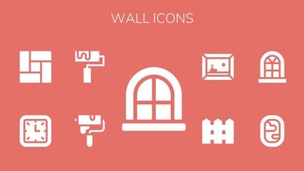 Modern Simple Set of wall Vector filled Icons
