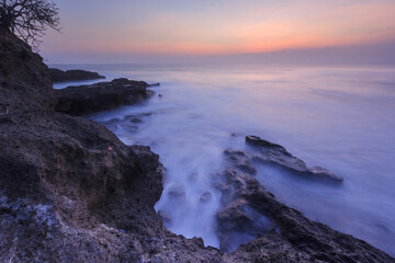 sunset on the coast
