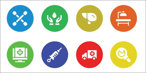 Modern Simple Set of clinic Vector filled Icons