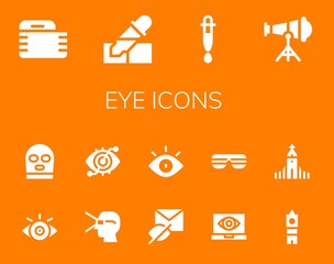 Modern Simple Set of eye Vector filled Icons