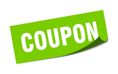 coupon sticker. square isolated label sign. peeler