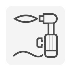 Gas cutting tool vector icon design.
