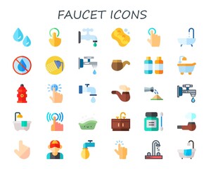 faucet icon set