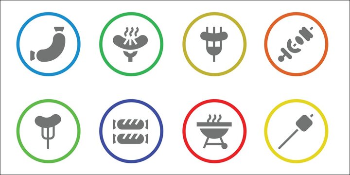 Modern Simple Set of roasted Vector filled Icons