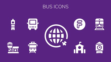 bus icon set