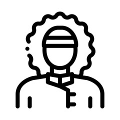polar man icon vector. polar man sign. isolated contour symbol illustration