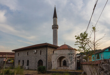 View of the Osmanagic Mosque in the Old Town of Podgorica. Montenegro